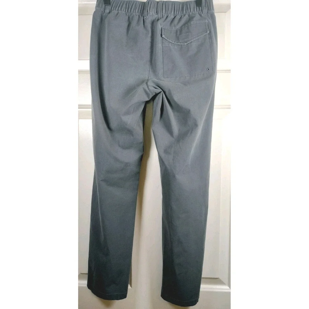 Huk Next Level Fishing Pants Boys Youth Large YL Gray Elastic Waist Stretch Sun